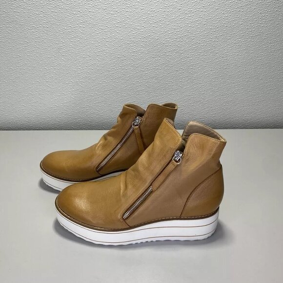 NEW SILENT D Nene To Zip Slip On Womens Size 9 Brown Leather Comfort Boot - Picture 6 of 6